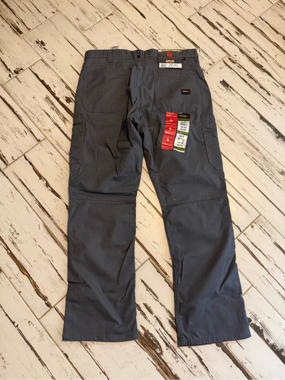 Ariat Men's Straight Cargo Pants in Charcoal Gray - Picture 2 of 2